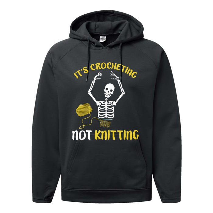 Crocheting Not Knitting Crocheter Crochet Performance Fleece Hoodie