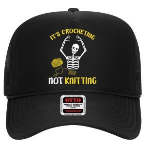 Crocheting Not Knitting Crocheter Crochet High Crown Mesh Back Trucker Hat