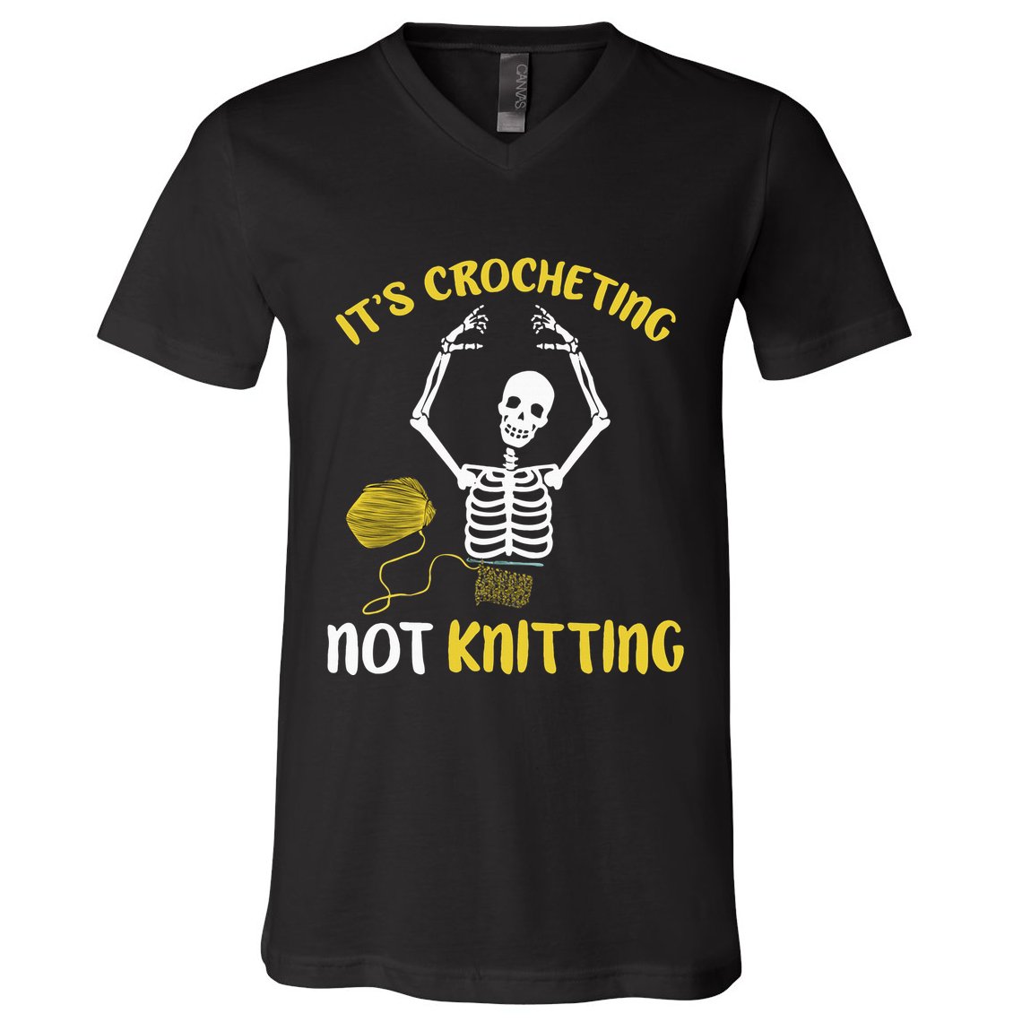 Crocheting Not Knitting Crocheter Crochet V-Neck T-Shirt