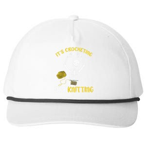 Crocheting Not Knitting Crocheter Crochet Snapback Five-Panel Rope Hat