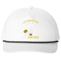 Crocheting Not Knitting Crocheter Crochet Snapback Five-Panel Rope Hat