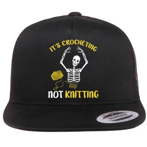 Crocheting Not Knitting Crocheter Crochet Flat Bill Trucker Hat