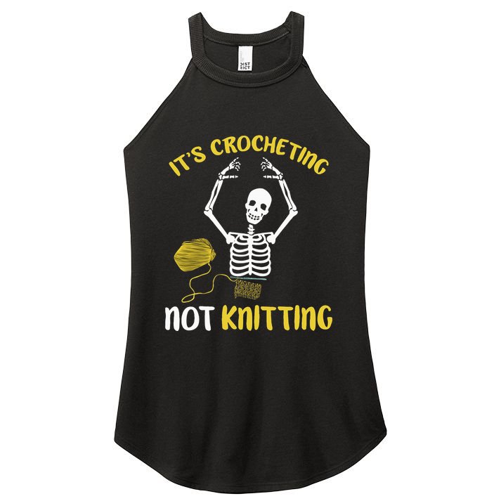 Crocheting Not Knitting Crocheter Crochet Women's Perfect Tri Rocker Tank
