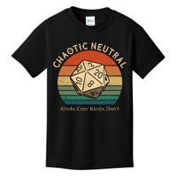 Chaotic Neutral Kinda Care Kinda Dont Vintage Kids T-Shirt