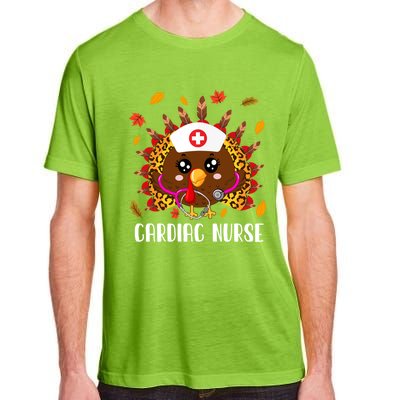 Cardiac Nurse Leopard Turkey Leopard Nursing Thanksgiving Gift Adult ChromaSoft Performance T-Shirt