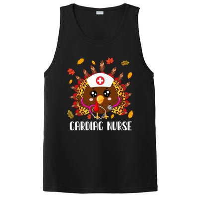 Cardiac Nurse Leopard Turkey Leopard Nursing Thanksgiving Gift PosiCharge Competitor Tank