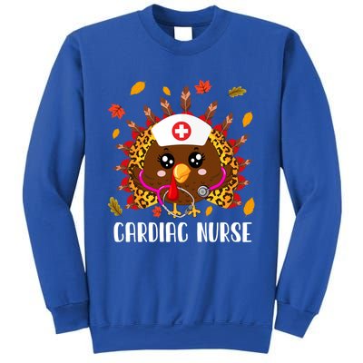 Cardiac Nurse Leopard Turkey Leopard Nursing Thanksgiving Gift Sweatshirt