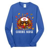 Cardiac Nurse Leopard Turkey Leopard Nursing Thanksgiving Gift Tall Long Sleeve T-Shirt