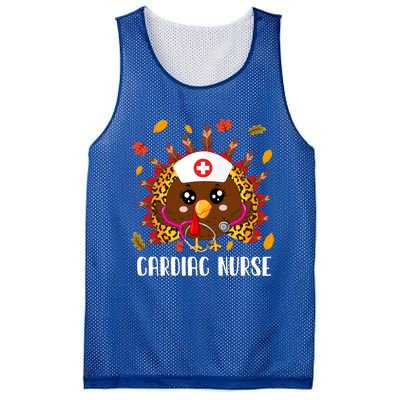 Cardiac Nurse Leopard Turkey Leopard Nursing Thanksgiving Gift Mesh Reversible Basketball Jersey Tank