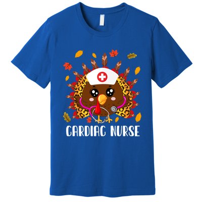 Cardiac Nurse Leopard Turkey Leopard Nursing Thanksgiving Gift Premium T-Shirt