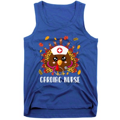 Cardiac Nurse Leopard Turkey Leopard Nursing Thanksgiving Gift Tank Top