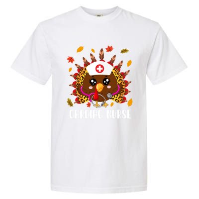 Cardiac Nurse Leopard Turkey Leopard Nursing Thanksgiving Gift Garment-Dyed Heavyweight T-Shirt