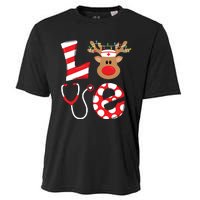 Christmas Nurse Love Nicu Rn Er Santa Reindeer Nurse Hat Elf Cooling Performance Crew T-Shirt