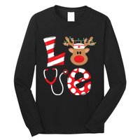 Christmas Nurse Love Nicu Rn Er Santa Reindeer Nurse Hat Elf Long Sleeve Shirt