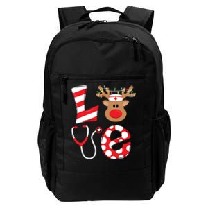 Christmas Nurse Love Nicu Rn Er Santa Reindeer Nurse Hat Elf Daily Commute Backpack