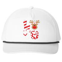 Christmas Nurse Love Nicu Rn Er Santa Reindeer Nurse Hat Elf Snapback Five-Panel Rope Hat