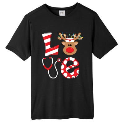 Christmas Nurse Love Nicu Rn Er Santa Reindeer Nurse Hat Elf Tall Fusion ChromaSoft Performance T-Shirt