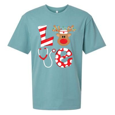 Christmas Nurse Love Nicu Rn Er Santa Reindeer Nurse Hat Elf Sueded Cloud Jersey T-Shirt