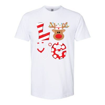 Christmas Nurse Love Nicu Rn Er Santa Reindeer Nurse Hat Elf Softstyle CVC T-Shirt