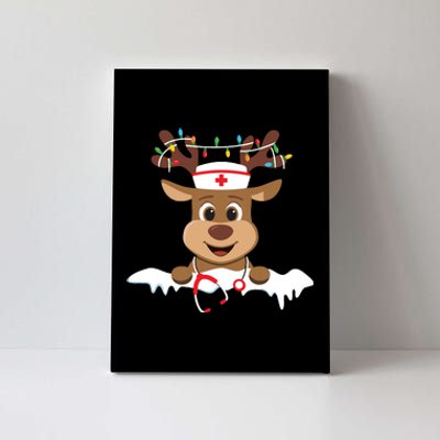 Christmas Nurse Love Nicu Rn Er Santa Reindeer Nurse Hat Elf Canvas