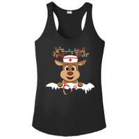 Christmas Nurse Love Nicu Rn Er Santa Reindeer Nurse Hat Elf Ladies PosiCharge Competitor Racerback Tank