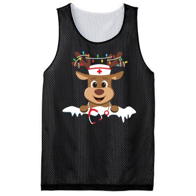 Christmas Nurse Love Nicu Rn Er Santa Reindeer Nurse Hat Elf Mesh Reversible Basketball Jersey Tank