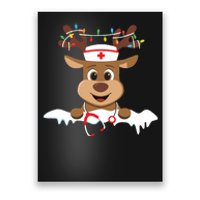 Christmas Nurse Love Nicu Rn Er Santa Reindeer Nurse Hat Elf Poster