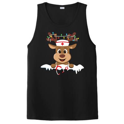 Christmas Nurse Love Nicu Rn Er Santa Reindeer Nurse Hat Elf PosiCharge Competitor Tank