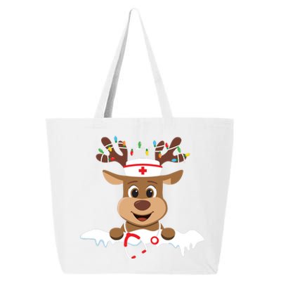 Christmas Nurse Love Nicu Rn Er Santa Reindeer Nurse Hat Elf 25L Jumbo Tote