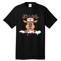 Christmas Nurse Love NICU RN ER Santa Reindeer Nurse Hat Elf Tall T-Shirt