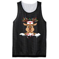 Christmas Nurse Love NICU RN ER Santa Reindeer Nurse Hat Elf Mesh Reversible Basketball Jersey Tank