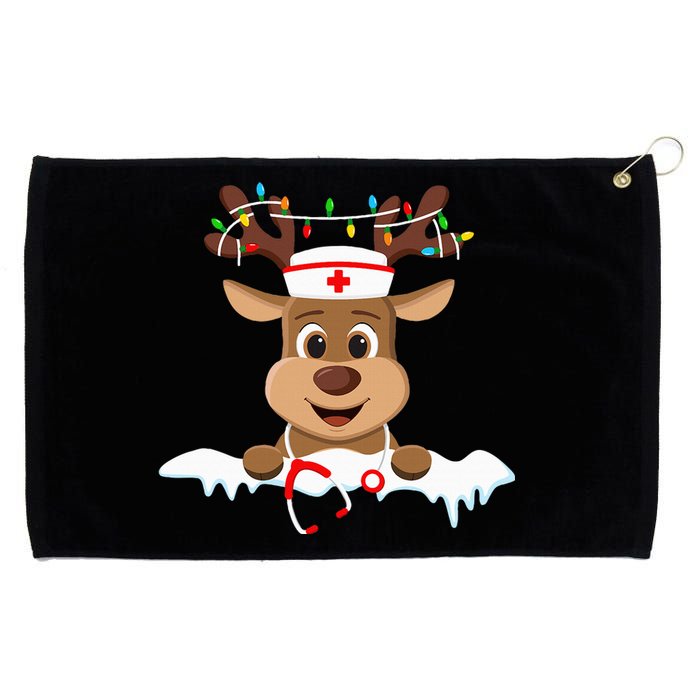 Christmas Nurse Love NICU RN ER Santa Reindeer Nurse Hat Elf Grommeted Golf Towel