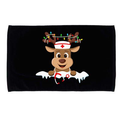 Christmas Nurse Love NICU RN ER Santa Reindeer Nurse Hat Elf Microfiber Hand Towel