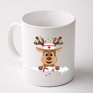 Christmas Nurse Love NICU RN ER Santa Reindeer Nurse Hat Elf Coffee Mug