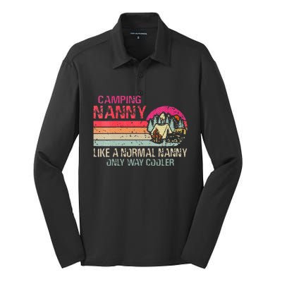 Camping Nanny Like A Normal Nanny Only Way Cooler Silk Touch Performance Long Sleeve Polo