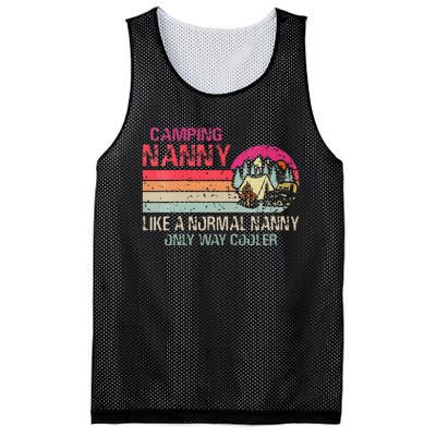 Camping Nanny Like A Normal Nanny Only Way Cooler Mesh Reversible Basketball Jersey Tank