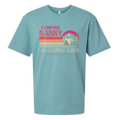 Camping Nanny Like A Normal Nanny Only Way Cooler Sueded Cloud Jersey T-Shirt