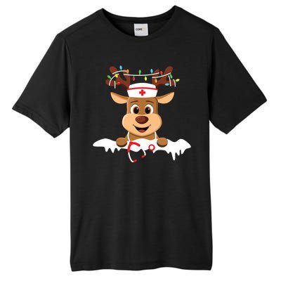 Christmas Nurse Love Nicu Rn Er Santa Reindeer Nurse Hat Elf Tall Fusion ChromaSoft Performance T-Shirt