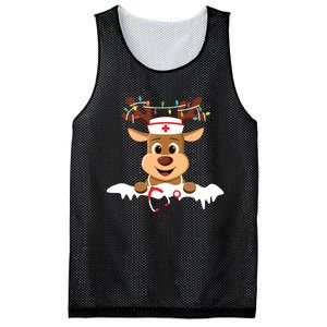 Christmas Nurse Love Nicu Rn Er Santa Reindeer Nurse Hat Elf Mesh Reversible Basketball Jersey Tank