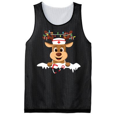 Christmas Nurse Love Nicu Rn Er Santa Reindeer Nurse Hat Elf Mesh Reversible Basketball Jersey Tank