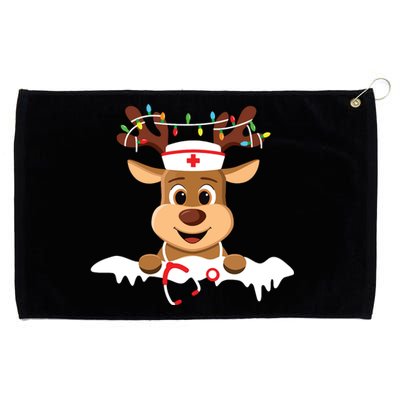 Christmas Nurse Love Nicu Rn Er Santa Reindeer Nurse Hat Elf Grommeted Golf Towel