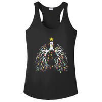 Christmas Nurse Lung Xmas Lights Funny Pulmonologist Xmas Ladies PosiCharge Competitor Racerback Tank