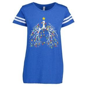 Christmas Nurse Lung Xmas Lights Funny Pulmonologist Xmas Enza Ladies Jersey Football T-Shirt