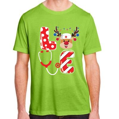 Christmas Nurse Love Nicu Rn Er Santa Reindeer Nurse Xmas Gift Adult ChromaSoft Performance T-Shirt