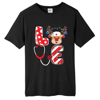 Christmas Nurse Love Nicu Rn Er Santa Reindeer Nurse Xmas Gift Tall Fusion ChromaSoft Performance T-Shirt