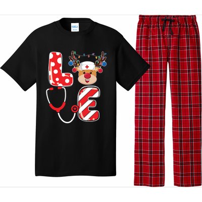 Christmas Nurse Love Nicu Rn Er Santa Reindeer Nurse Xmas Gift Pajama Set