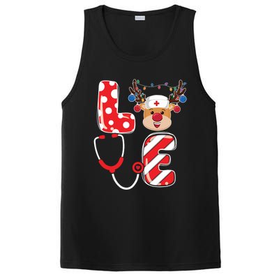 Christmas Nurse Love Nicu Rn Er Santa Reindeer Nurse Xmas Gift PosiCharge Competitor Tank