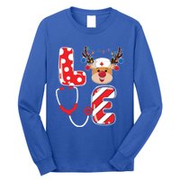 Christmas Nurse Love Nicu Rn Er Santa Reindeer Nurse Xmas Gift Long Sleeve Shirt