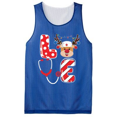 Christmas Nurse Love Nicu Rn Er Santa Reindeer Nurse Xmas Gift Mesh Reversible Basketball Jersey Tank