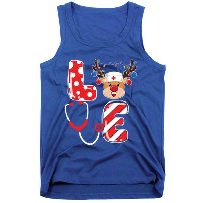 Christmas Nurse Love Nicu Rn Er Santa Reindeer Nurse Xmas Gift Tank Top